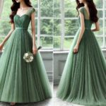 green wedding guest dress