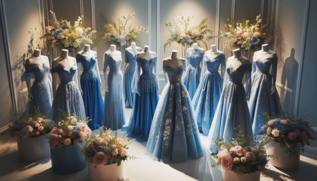 blue wedding guest dresses