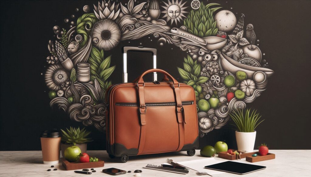 vegan leather rolling laptop bag